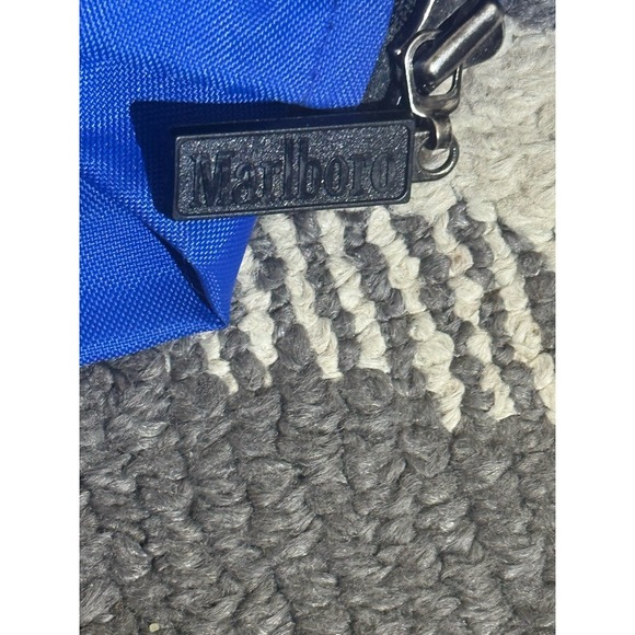 Vintage Marlboro Unlimited XXL Jacket Blue Black Full Zip Windbreaker Coat - Picture 3 of 5